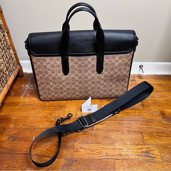COACH Sullivan Portfolio Brief In Signature Canvas - Picture 7 of 15
